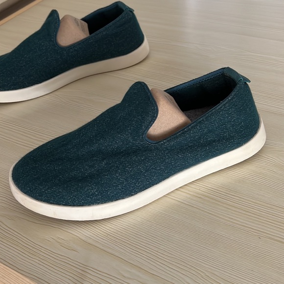 Allbirds Wool Loungers Slip-On Shoes - Aurora Dark Teal Blue / Green - Size: W10 - Picture 6 of 12